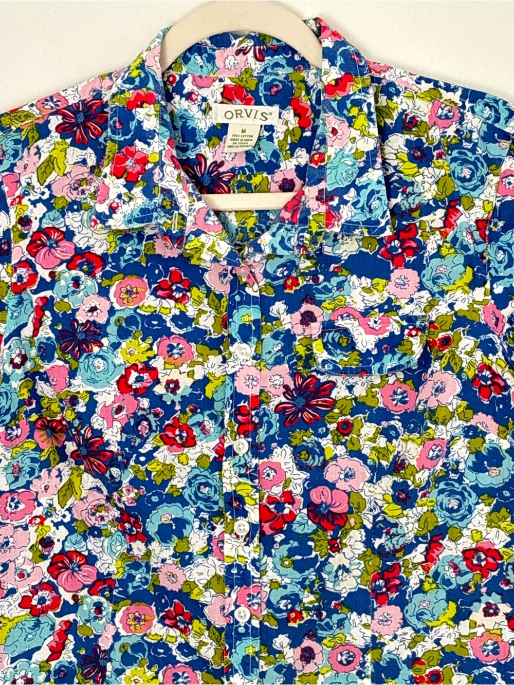 Orvis Classic Floral Women Button Shirt Size Medium Casual Classic A33 - Picture 2 of 12